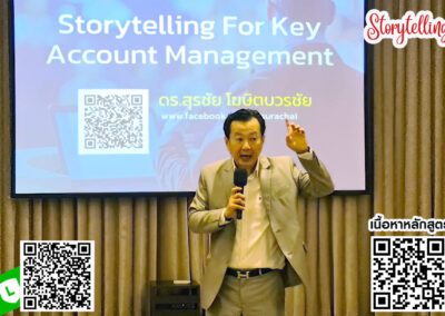 กิจกรรม หลักสูตรฝึกอบรม Storytelling for Key Account Management 16 ส.ค. 66
